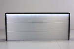 Empfangstheke AS-Line Frontansicht mit LED-Beleuchtung und Dekorstreifen