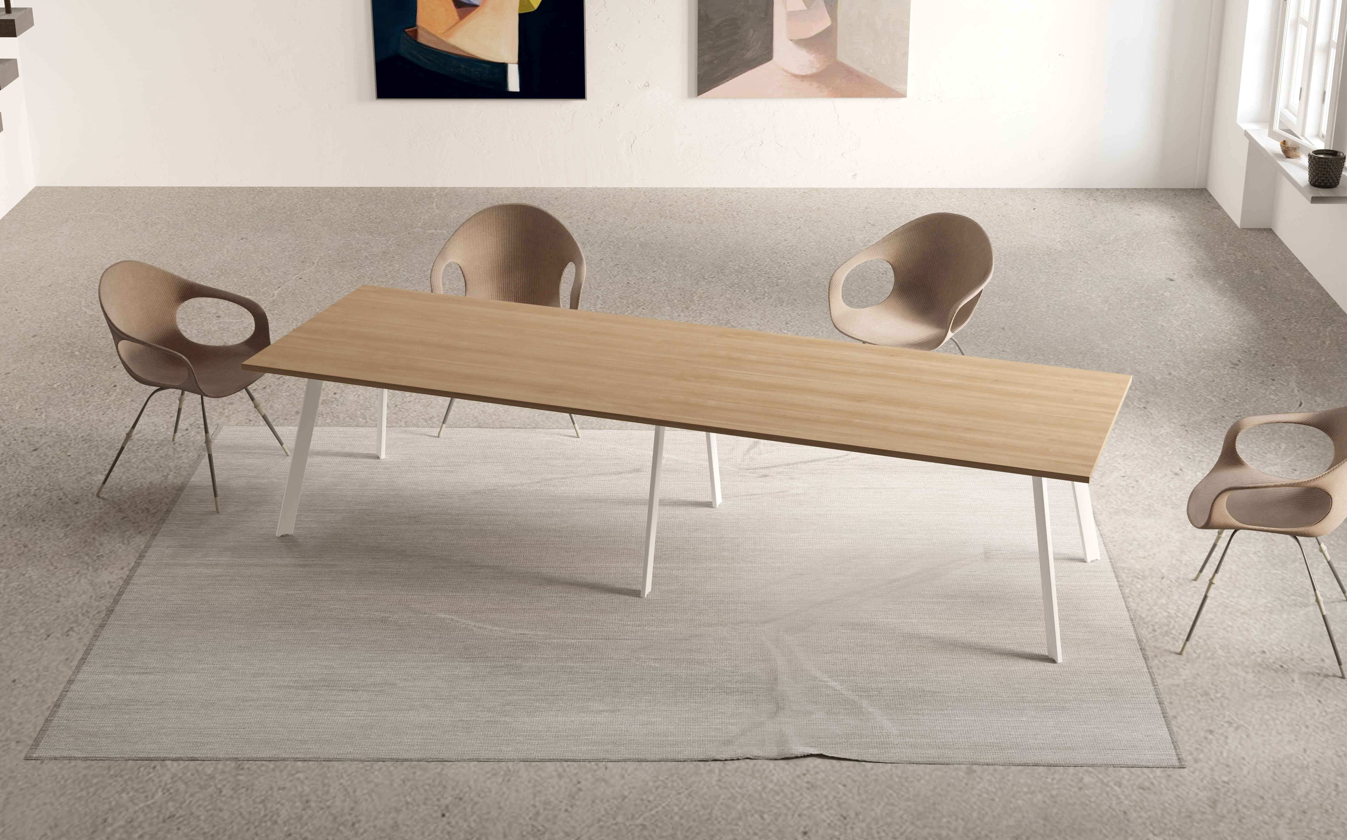 Konferenztisch AXY 2.Platten, Breite zwischen 280-480cm, Tiefe zwischen 80-140cm