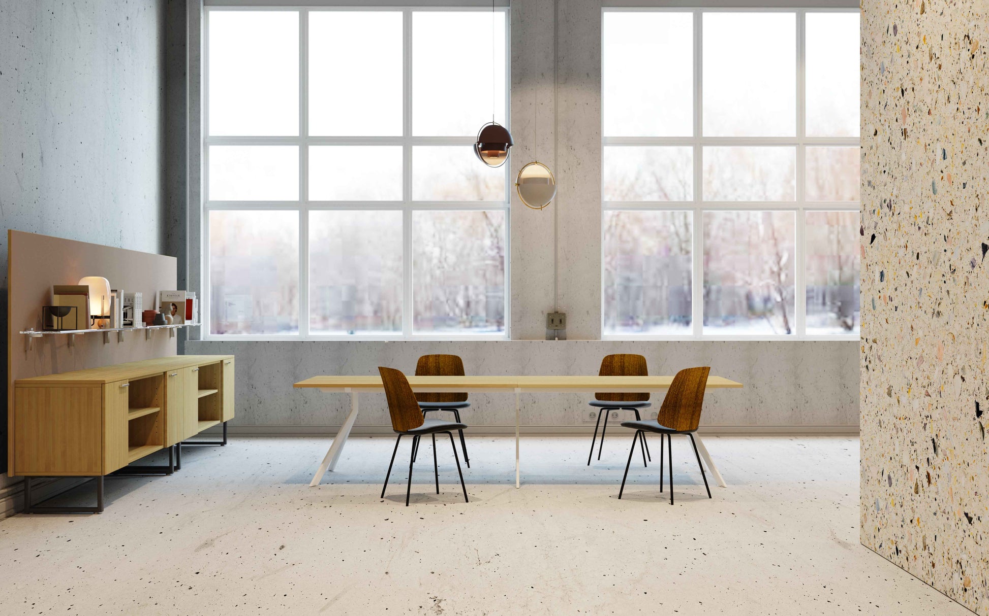 Konferenztisch AXY 2.Platten, Breite zwischen 280-480cm, Tiefe zwischen 80-140cm