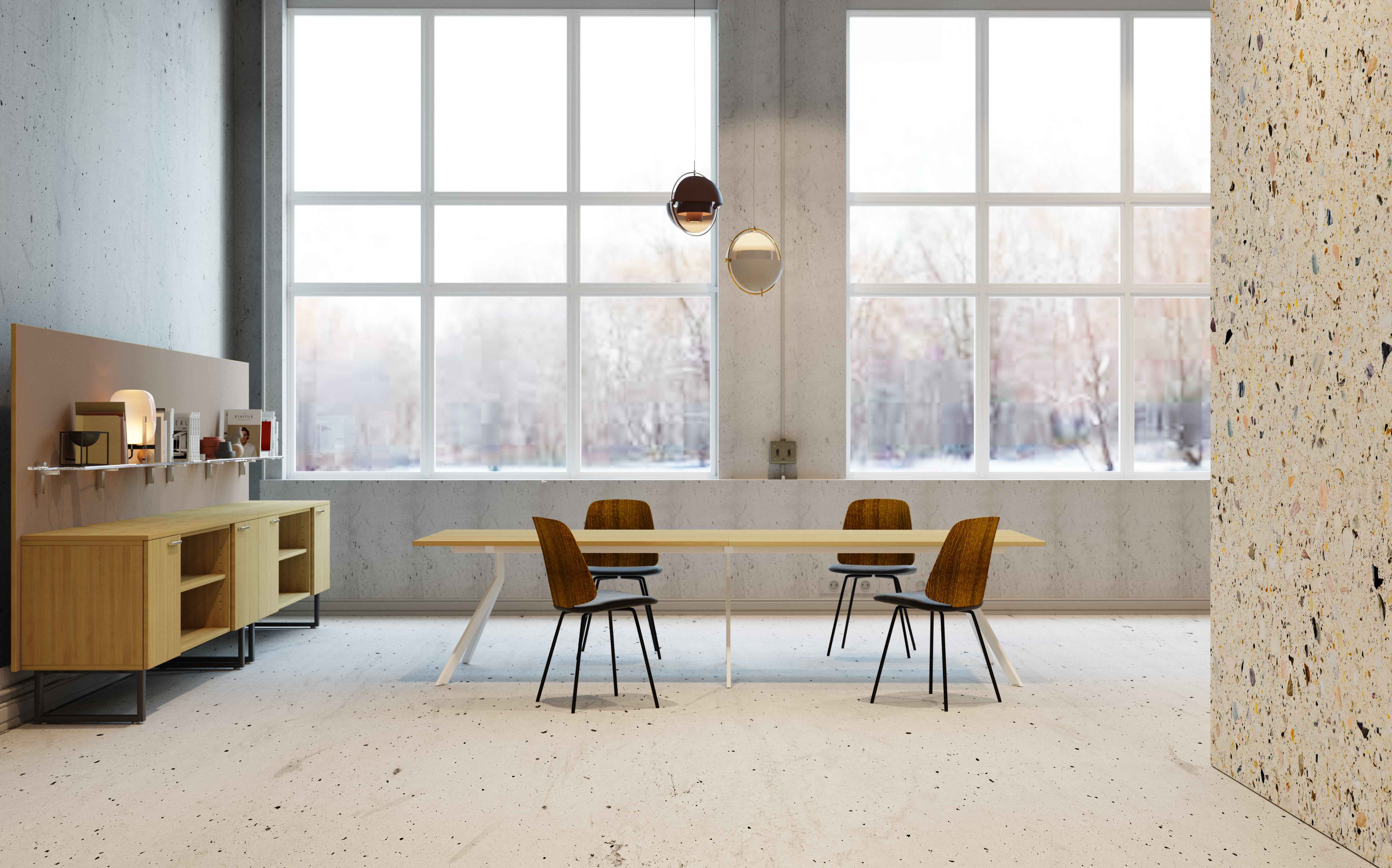 Konferenztisch AXY 2.Platten, Breite zwischen 280-480cm, Tiefe zwischen 80-140cm