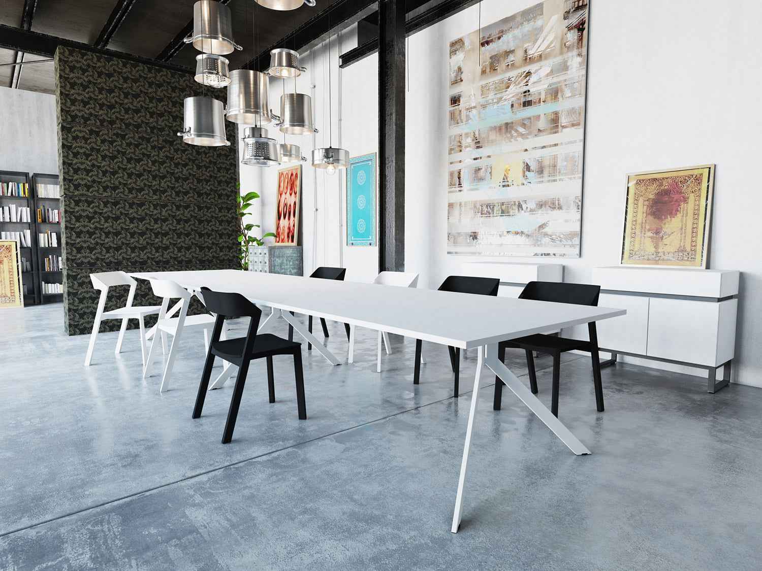Konferenztisch AXY 2.Platten, Breite zwischen 280-480cm, Tiefe zwischen 80-140cm