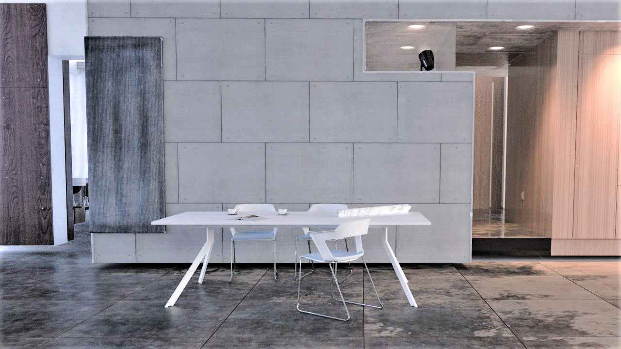Konferenztisch AXY 1.Platte, Breite zwischen 160-240cm, Tiefe 80-140cm