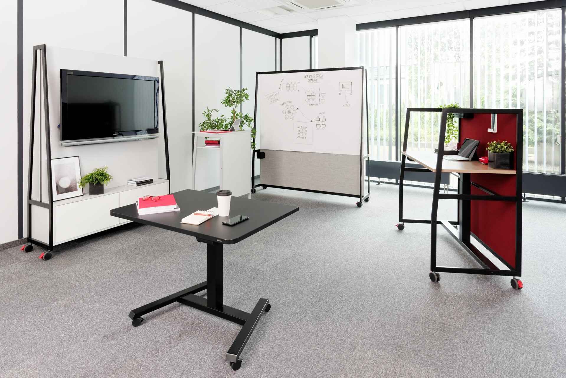 Höhenverstellbarer Multifunktionaler Home Office Schreibtisch VARIANT Tischplatte klappbar