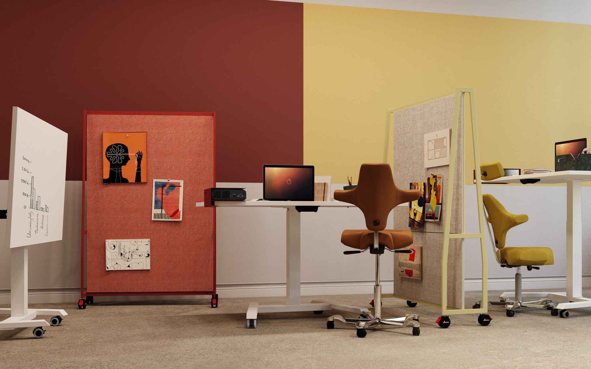 Höhenverstellbarer Multifunktionaler Home Office Schreibtisch VARIANT Tischplatte klappbar