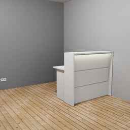 Empfangstheke AS-Basic in Weiß – 120 cm breit