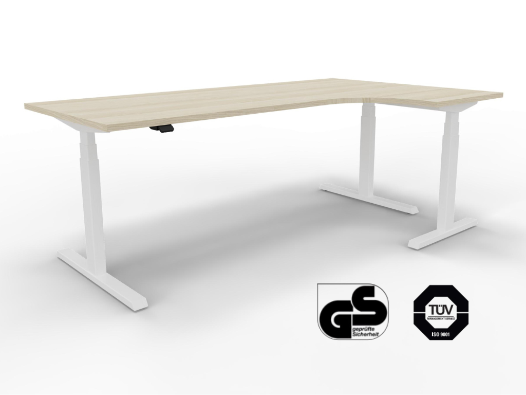 Elektrisch Höhenverstellbarer Eckschreibtisch 200 cm breit | Levo X |