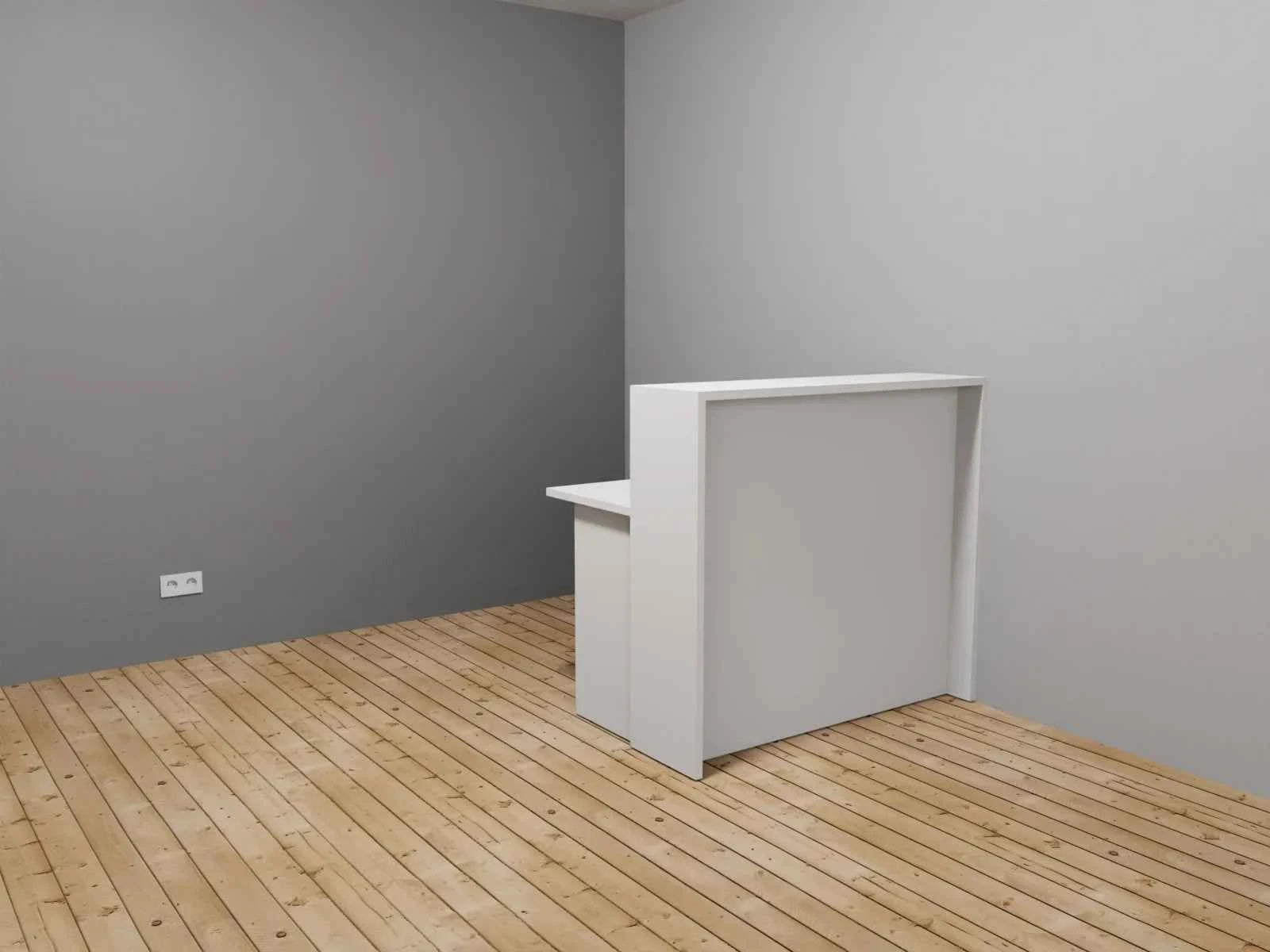 Empfangstheke AS-Basic in Weiß – 120 cm breit