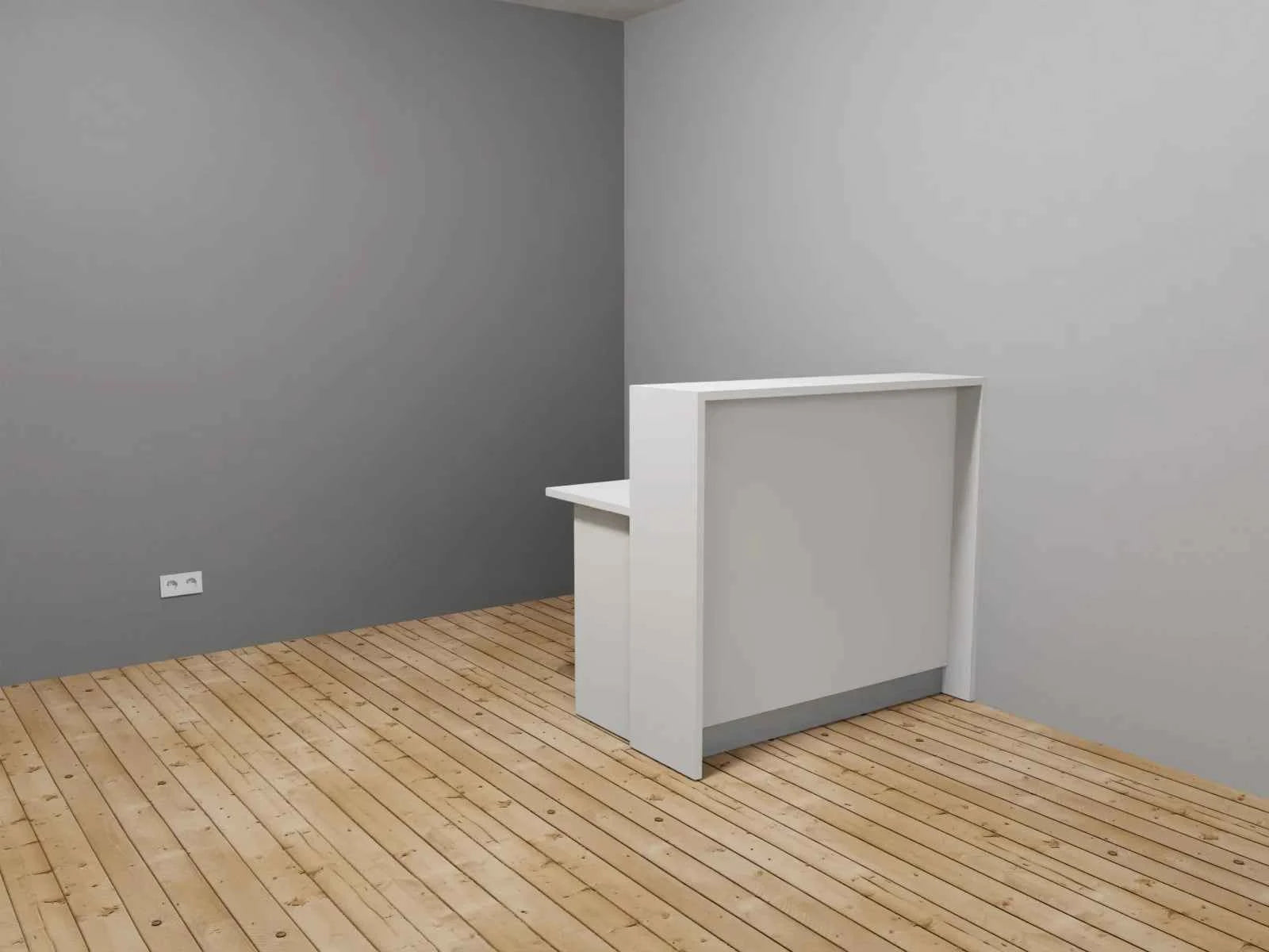 Empfangstheke AS-Basic in Weiß – 120 cm breit