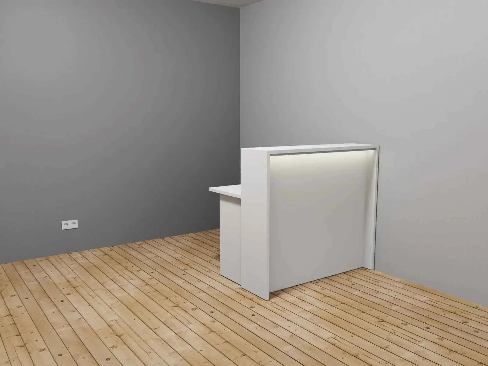 Empfangstheke AS-Basic in Weiß – 120 cm breit