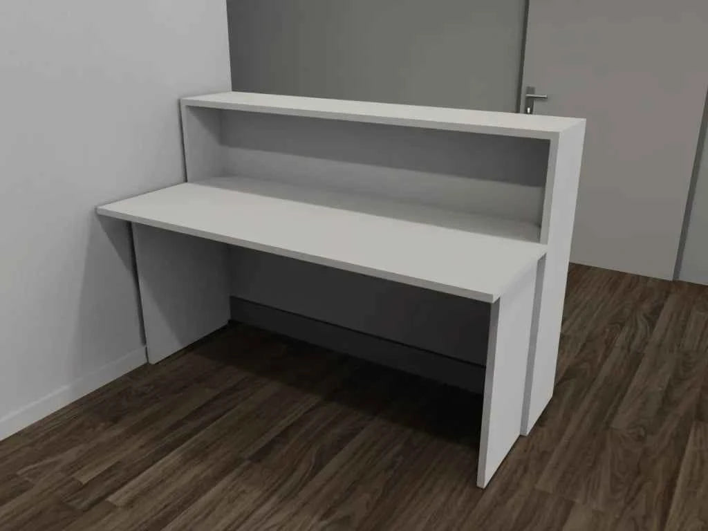 Empfangstheke AS-Basic in Weiß – 160 cm breit