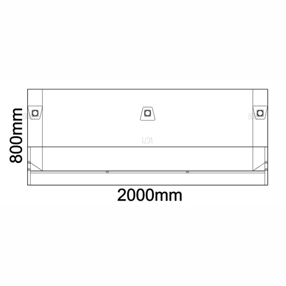 Empfangstheke AS-Basic in Weiß | Graphit – 200 cm breit