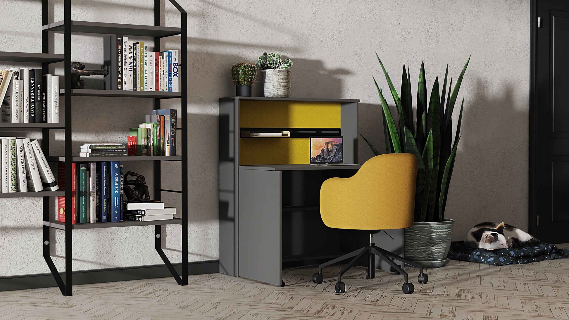 Home Office Schreibtisch im Schrank StartUs