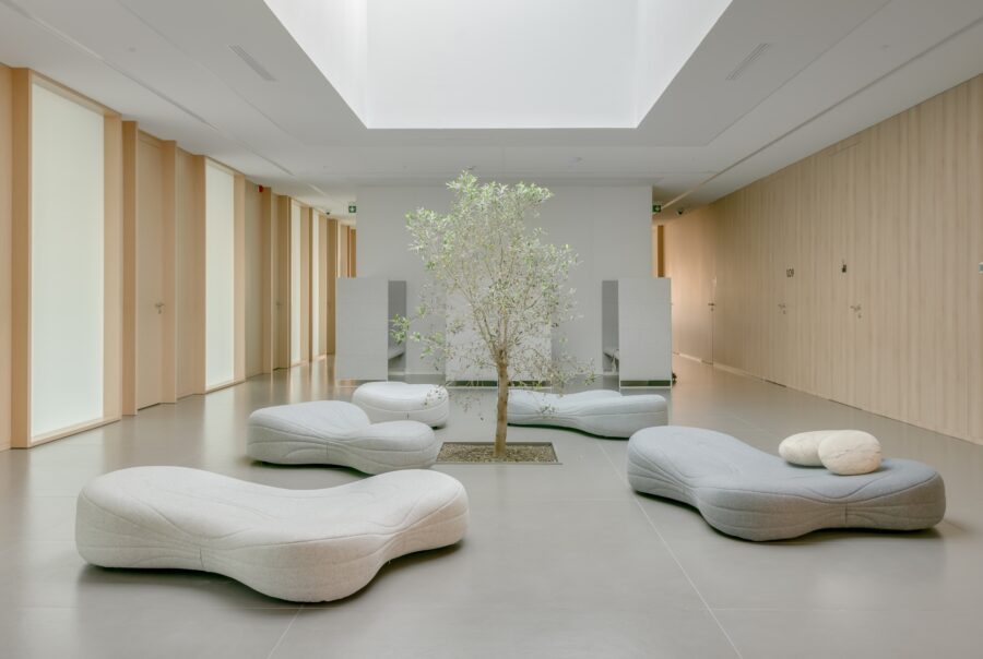 Lounge-Sofa Büro grau – modulares Sitzsystem