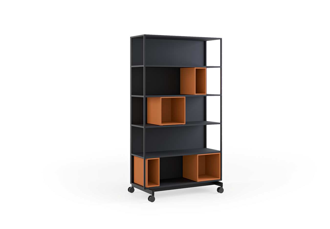 Designregal Stepp 2 auf Rollen